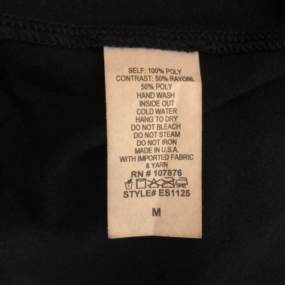 Comfy USA Mia Tunic Size M Black Mesh 3/4 Sleeve - Picture 7 of 7